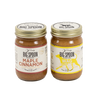Two jars of Big Spoon Roasters nut butter on a white background