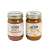 Two jars of Big Spoon Roasters nut butter on a white background