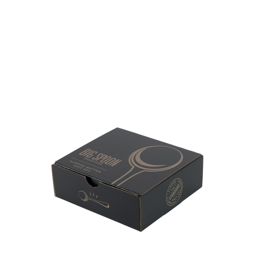Black box with Big Spoon Roasters branding on a white background