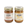 Two jars of Big Spoon Roasters nut butter on a white background