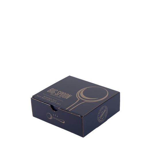 Navy blue box with Big Spoon Roasters logo