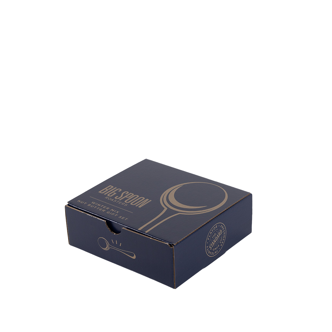 Navy blue box with Big Spoon Roasters logo