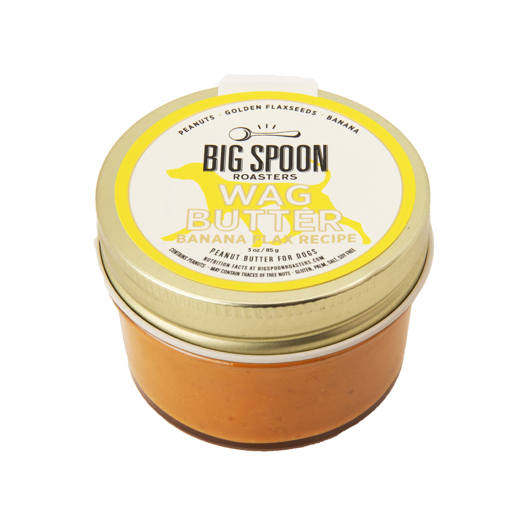 3oz jar of Banana Flax Wag Butter