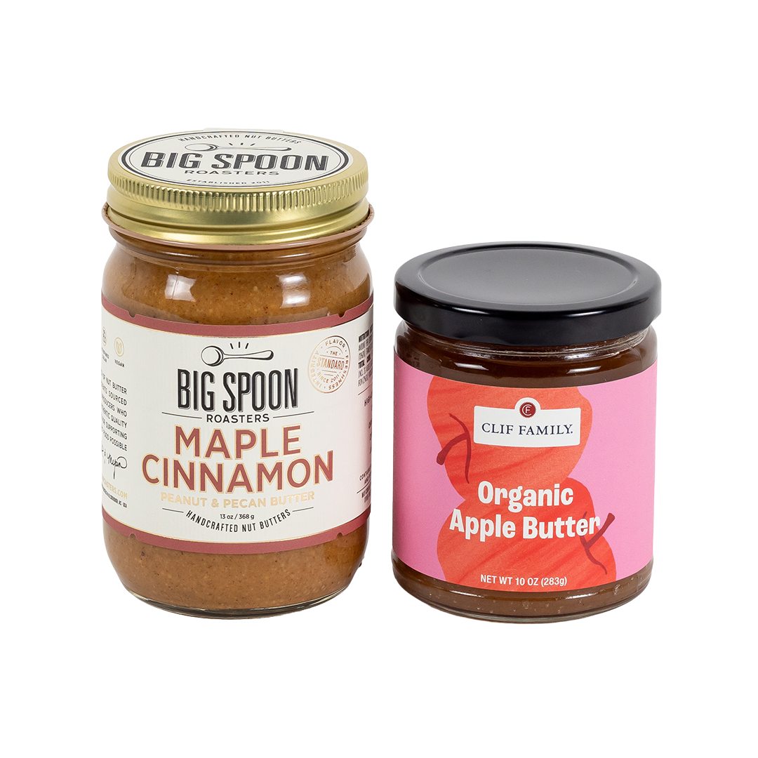 NOV/DEC Featured PB&J - Maple Cinnamon + Clif Family Organic Apple Butter
