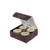 Box with four jars of Big Spoon Roasters peanut butter