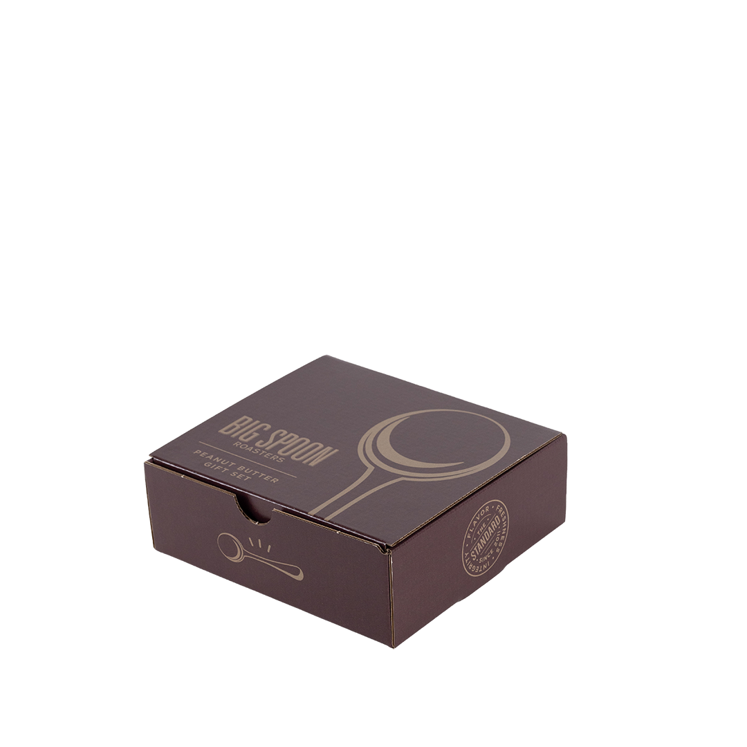 Box branded with Big Spoon Roasters branding