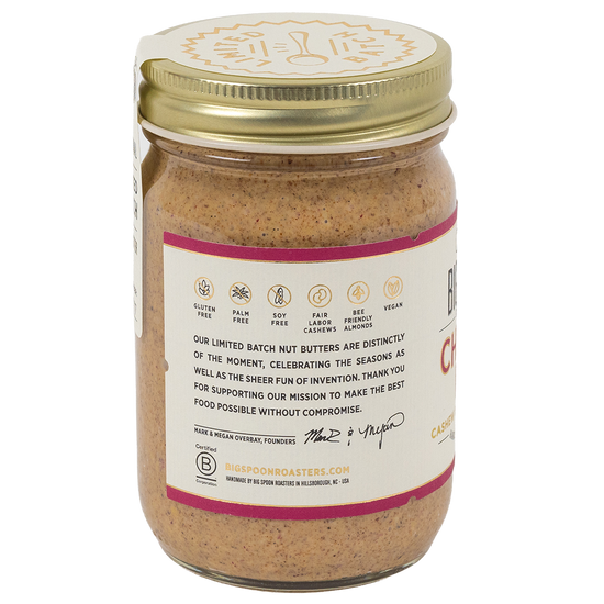 Jar of cherry pie nut butter