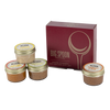 Big Spoon Roasters nut butter gift set with four jars and a box on a white background