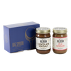 Two jars of Big Spoon Roasters nut butter next to a blue box